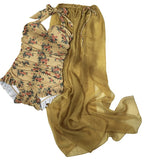Floral 2Packs Print Bikini Swimsuit & Beach Skirt