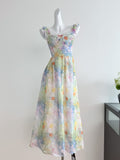 Floral Retro Inspired Maxi Dress