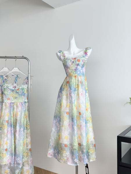 Floral Retro Inspired Maxi Dress
