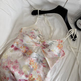 Ruffled Layers Floral Print Asymmetrical Dress