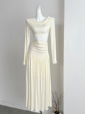 Sleeve Top Lace Flowy Maxi Skirt Set