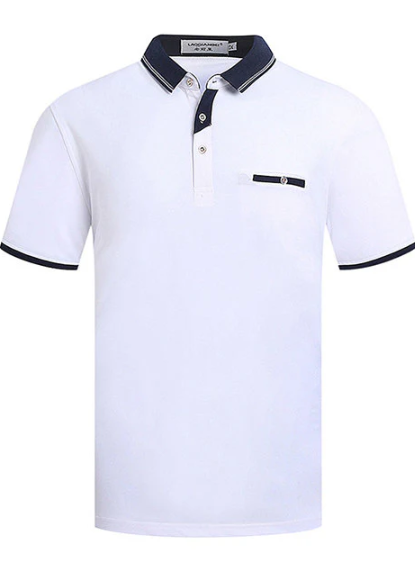 Cotton Solid Color Short Sleeve Casual Tops Summer Polo Shirt Soft Knitted