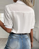 WHITE EMBROIDERED EYELET BLOUSE