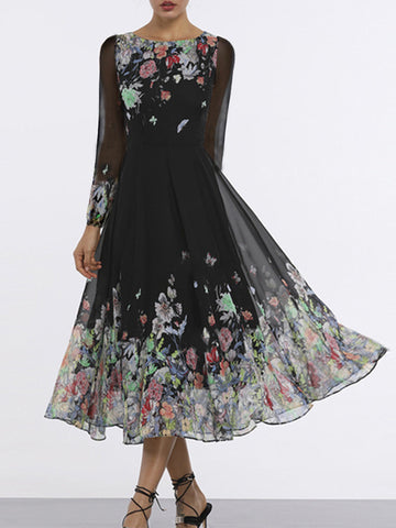 Enchanting Elegance Floral Layered Maxi Dress