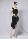 SEXY ONE SHOULDER SLEEVELESS DRESS
