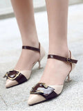 Gorgeous Two Piece Buckle Strap Strange Style Pumps