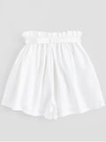 Trendy Smocked Belted High Waisted Shorts