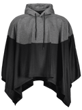 Trendy Mens Two Tone Cape Hoodie