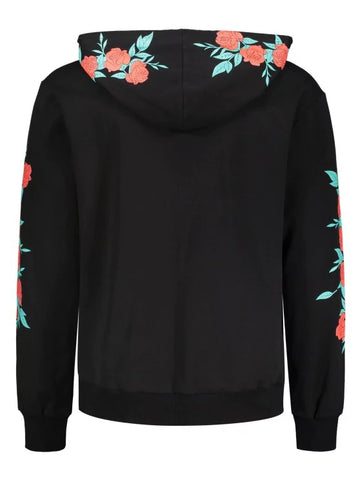 Trendy Pullover Floral Print Hoodie