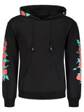 Trendy Pullover Floral Print Hoodie