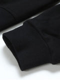 Trendy Hooded Side Button Slit Drawstring Hoodie