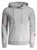 Trendy Pullover Floral Print Hoodie