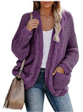 autumn and winter plus size new rope thick needle cardigan coat sweater women