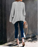 autumn and winter plus size new rope thick needle cardigan coat sweater women