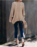 autumn and winter plus size new rope thick needle cardigan coat sweater women