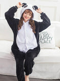 BLACK PANDA COSTUME PAJAMAS SLEEPWEAR ONESIE
