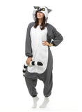 GRAY RINGED TAIL MONKEY WINTER WARM SLEEPWEAR