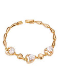New arrivals Heart with AAA Zircon, Golden 18K Gold Plated Bracelet