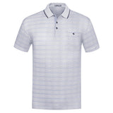 Polo Shirt Striped Light-colored Soft Mens Spring Summer