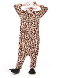 WOMEN LEOPARD KITTY CAT PAJAMA ADULT SLEEP