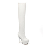Chic Boots Side Zipper Ultra High Heel Simple Design Vogue Shoes
