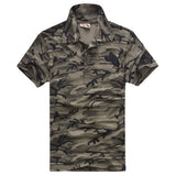 Cotton Polo Short-sleeved T-shirt Outdoor Army Camouflage