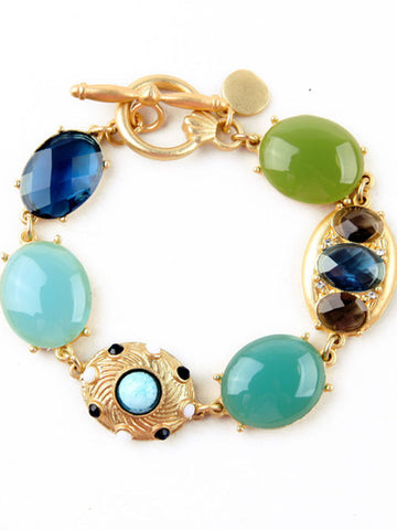 Fathion Imitation Stone Toggle Link Bracelet