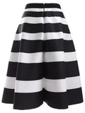 Fashion Striped High Waisted Skirt