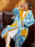WOMEN'S WARM CORAL FLEECE STAR NIGHTGOWN