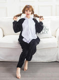 BLACK PANDA COSTUME PAJAMAS SLEEPWEAR ONESIE