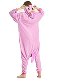 PINK ANIMAL CARTOON CONJOINED PAJAMAS PURPLE UNICORN