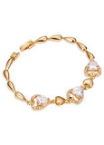 New arrivals Heart with AAA Zircon, Golden 18K Gold Plated Bracelet