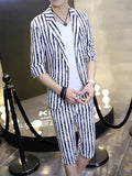 Formal Men's Suits with Vertical Stripes