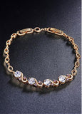 Cheap 18K Gold Plated Alloy Bracelet, Infinity with AAA Zircon