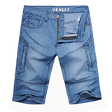 Knee-length Plus Size Shorts Jeans Denim Straight Leg Loose Fit