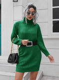 WOMEN PIT HIGH NECKED SHORT DRESS