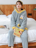 HOODED LITTLE YELLOW DUCK THICKENED FLANNEL SWEET