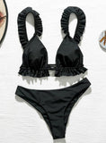 RUFFLES BATHING SUIT PUSH UP SWIMSUIT