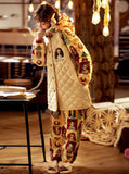 THREE-LAYER COTTON PADDED WARM CORAL FLEECE TWO-PIECE SUIT