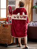 THICKENED LENGTHENED WARM CORAL FLEECE BATHROBE