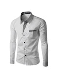 Long Sleeve Shirt Men Korean Slim Design Formal Casual Male Dress Shirt