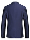 Casual Slim Men's Dress Suit Notched Collar Double Button Solid Color