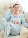 LOVE PYJAMAS SETS THICK WARM CORAL VELVET SUIT