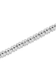 Cheap Platinum Plated Double Layered Tennis Bracelet