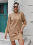 WOMEN PIT HIGH NECKED SHORT DRESS