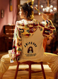 PADDED CORAL VELVET WARM SUIT HOODED STUDENT CARTOON CUTE