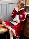 THICKENED LENGTHENED WARM CORAL FLEECE BATHROBE