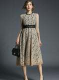 Lace Dresses Floral Crochet Hollow Out Patchwork