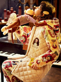 THREE-LAYER COTTON PADDED WARM CORAL FLEECE TWO-PIECE SUIT