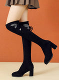 OVER-THE-KNEE BOOTS STRETCH CLOTH BOOTS